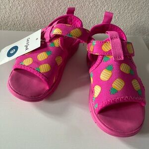Cat & Jack Vibrant Pink Pineapple Sandals